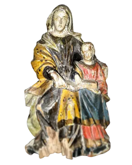 1ª IMAGEM DE SANT'ANA MADEIRA POLICROMADA