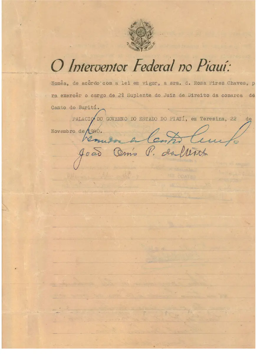 NOMEAÇÃO DE ROSITA PIRES COMO JUÍZA LEIGA 