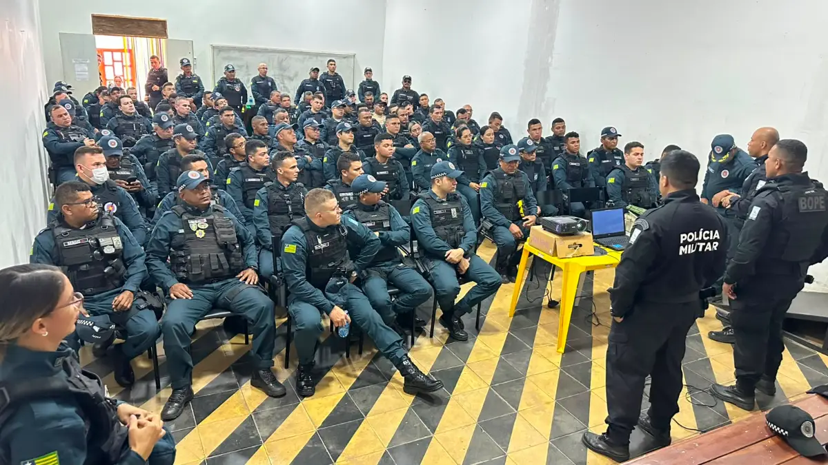 Mais de 90 policiais militares participam de encontro de formação promovido pelo 28º BPM em Canto do Buriti